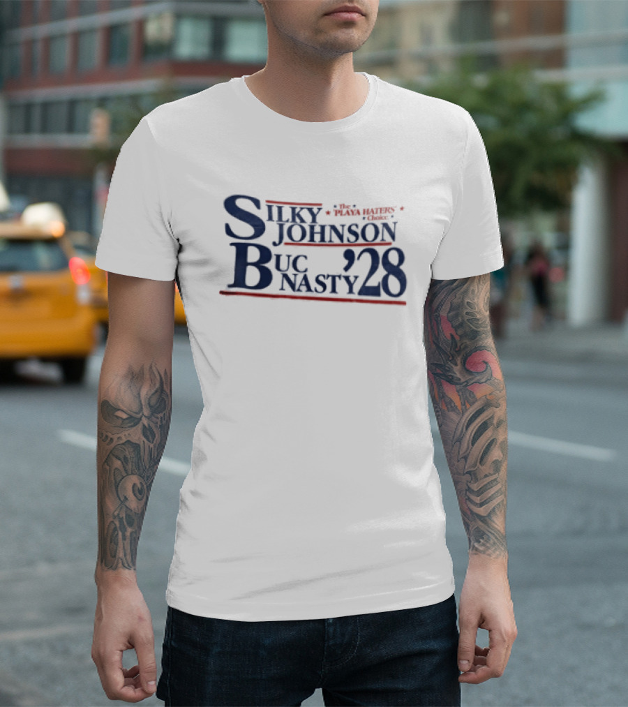 Silky Johnson Buc Nasty 28 The Playa Haters Choice T-Shirt