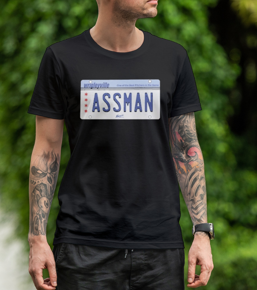 Wrigleyville Assman License Plate One Of The Best Pitchers In The Game T-Shirt