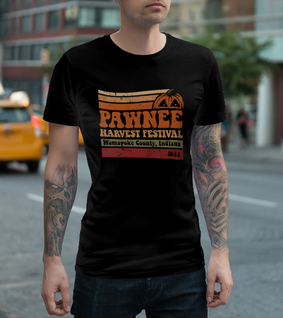 Pawnee Harvest Festival Wamapoke County Indiana 2011 Pumpkin T-Shirt