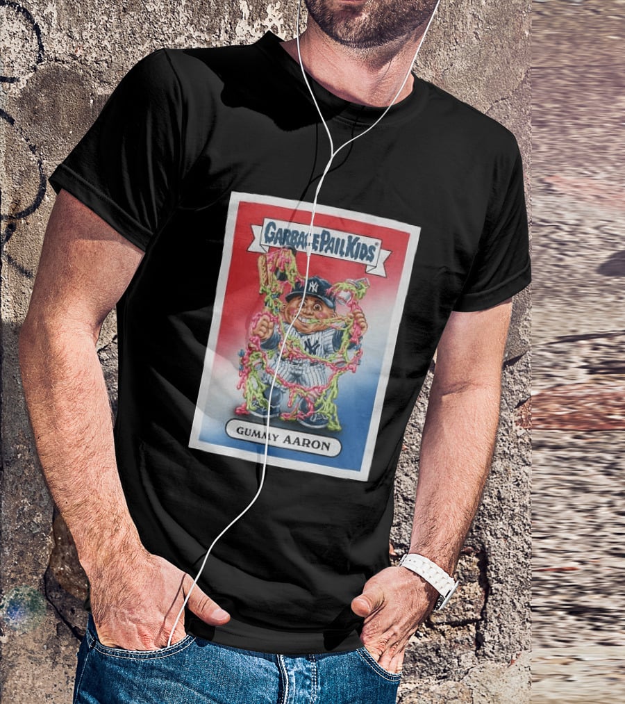 Garbage Pail Kids New York Yankees Gummy Aaron MLB Collaboration T-Shirt