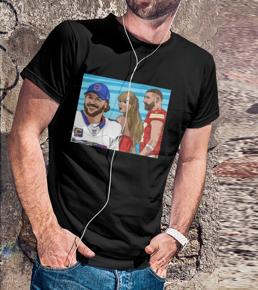 Josh Allen And Taylor With Kelce Stu McCallister सेटअप T-Shirt