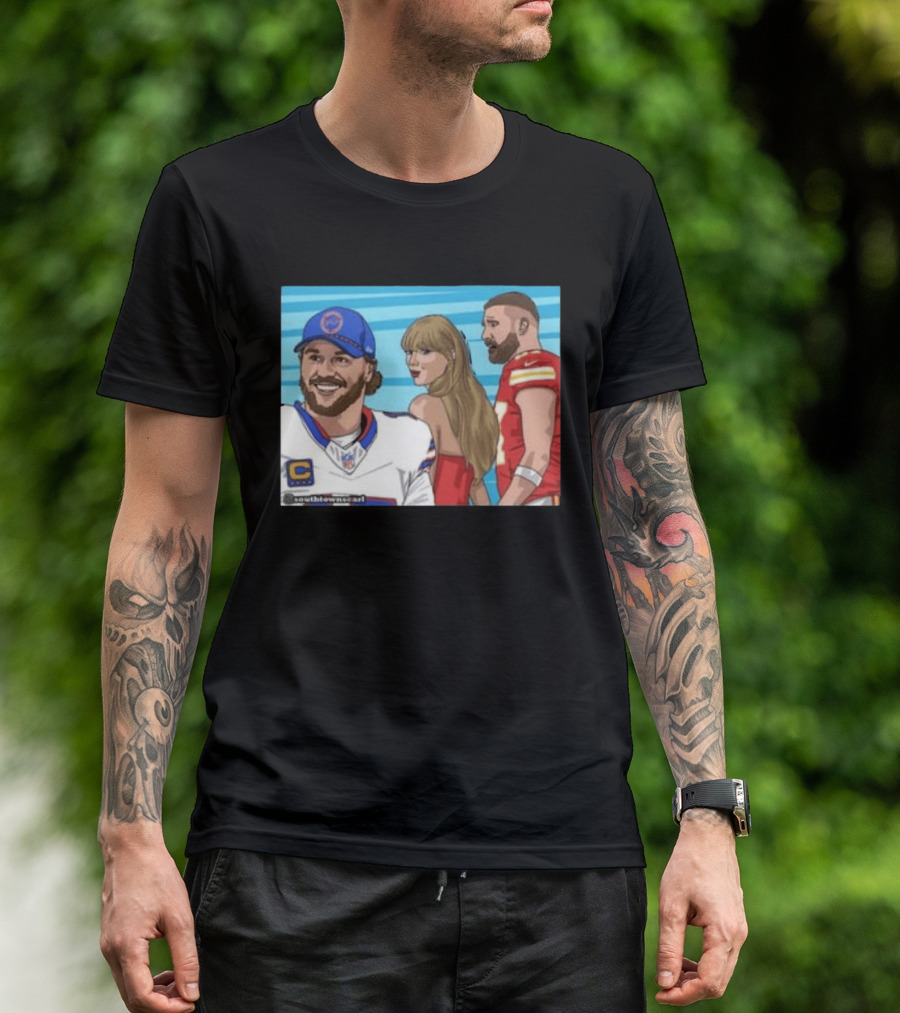 Josh Allen And Taylor With Kelce Stu McCallister सेटअप T-Shirt