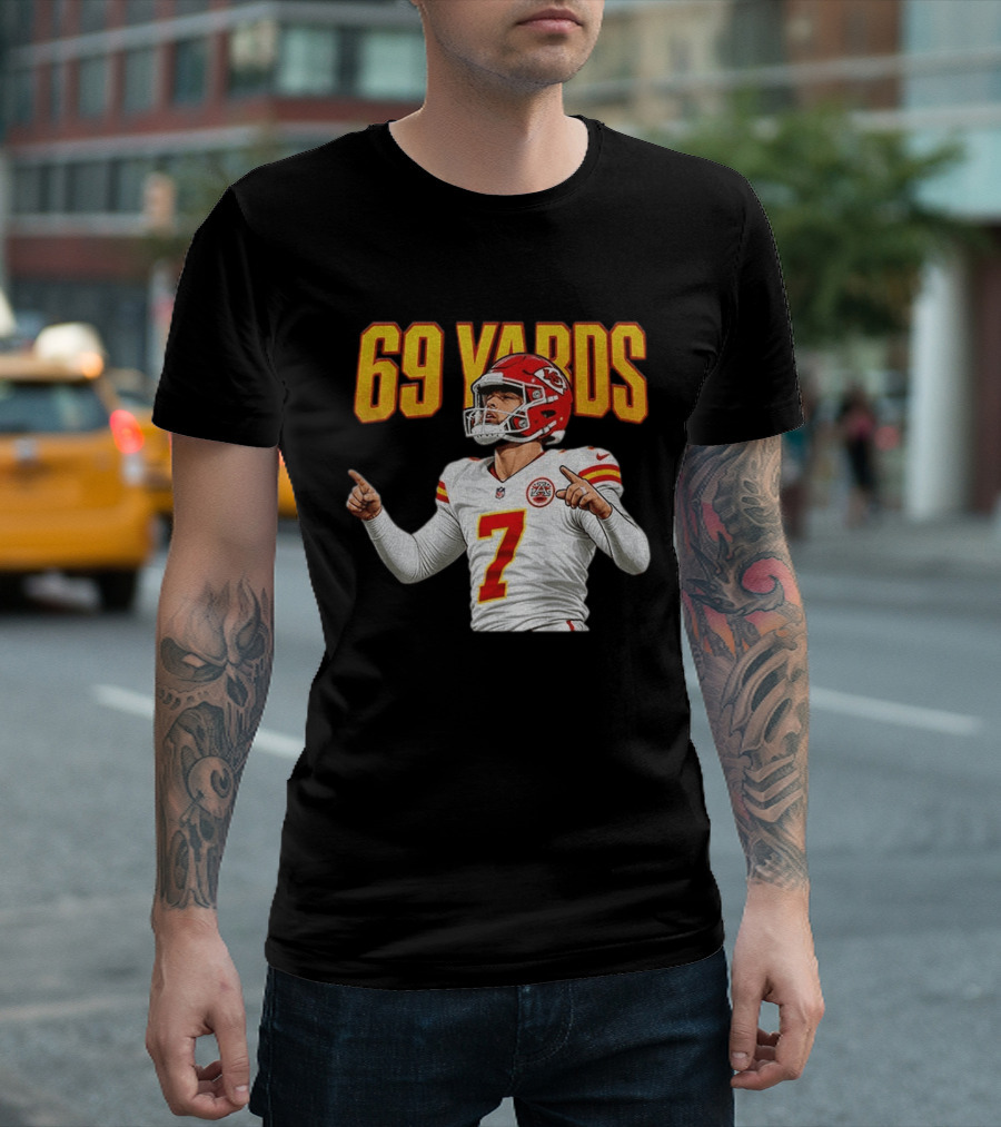 69 Yards Harrison Butker Kansas City Football Player T-Shirt