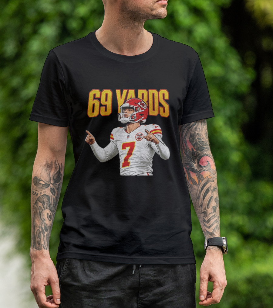 69 Yards Harrison Butker Kansas City Football Player T-Shirt