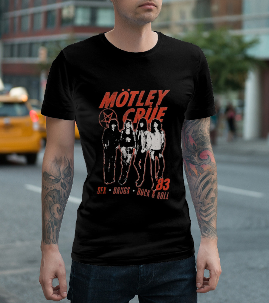 Mötley Crüe 83 Sex Drugs Rock & Roll Vintage Style 2026 T-Shirt