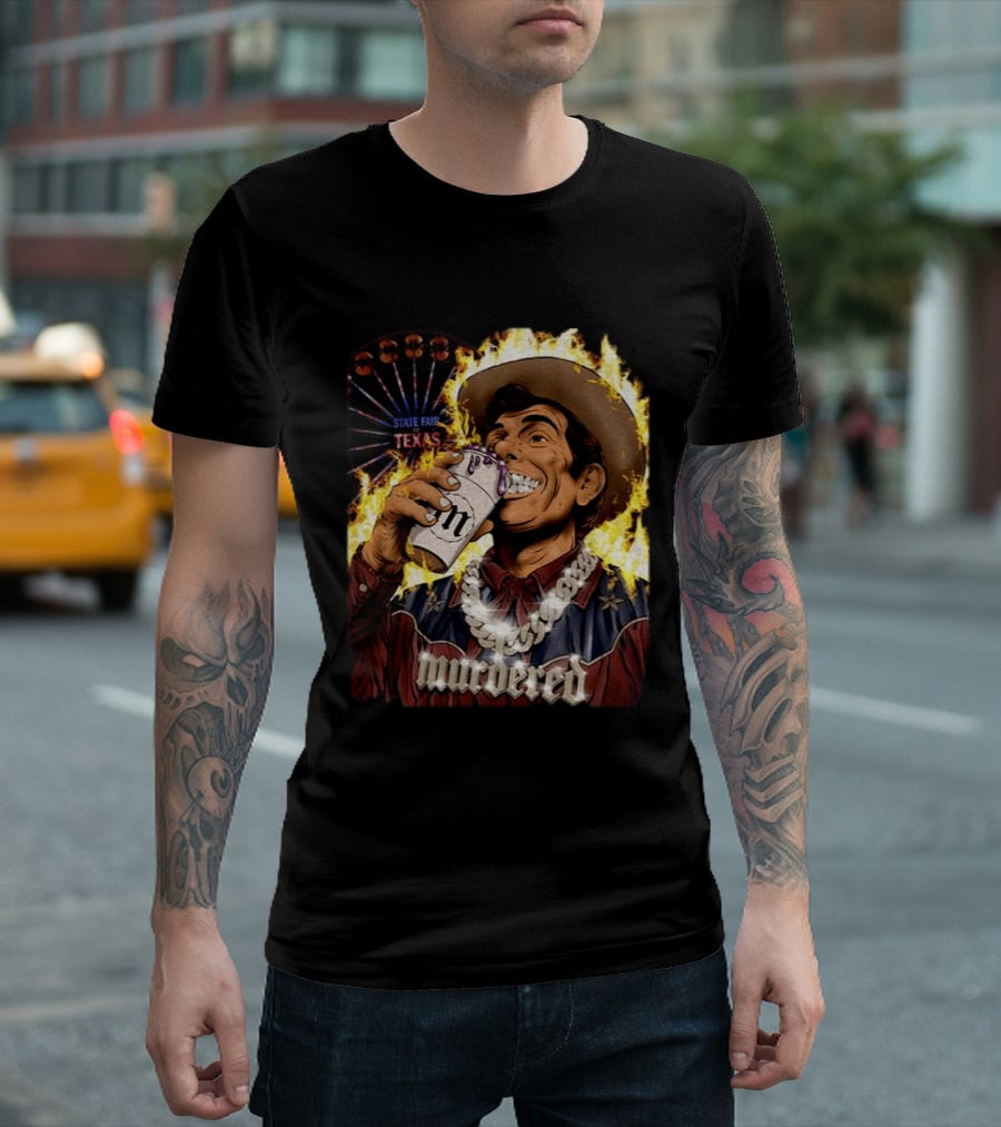 Big Tex State Fair Of Texas Ferris Wheel Fire Drinking Can Highlight T-Shirt