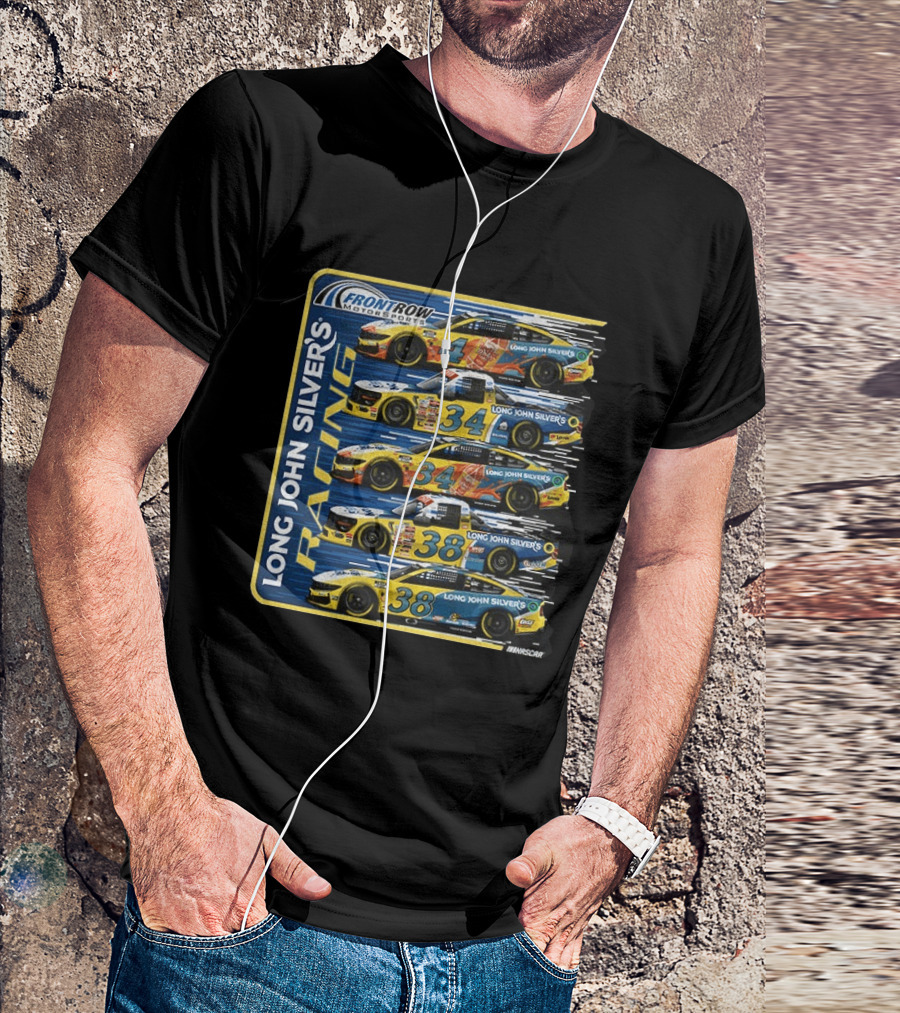 NASCAR Front Row Motorsports Long John Silver's Racing Cars 4 34 38 T-Shirt