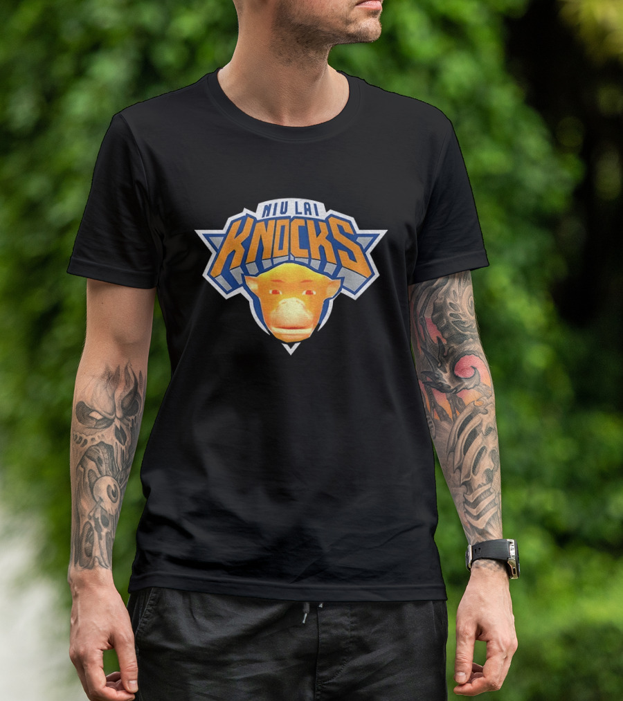 Niu Lai Knocks Basketball New York Knicks Collaboration T-Shirt