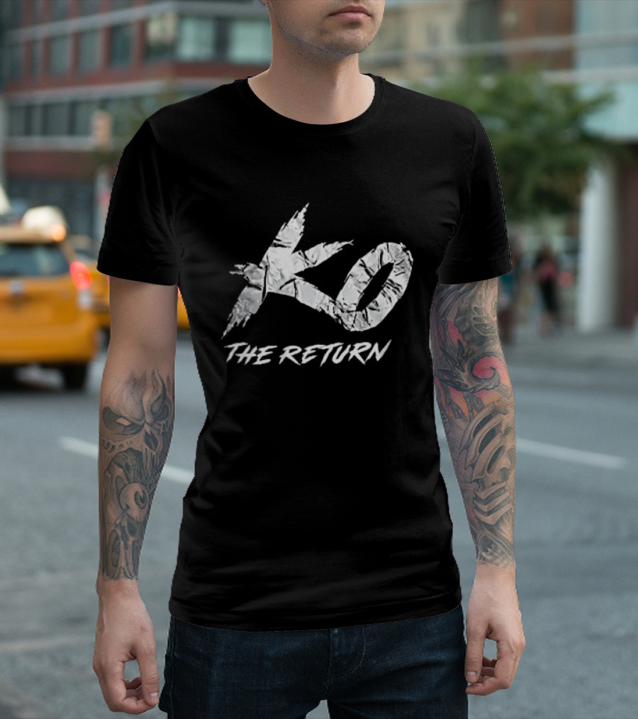 KO The Return Distressed Cracked Marble Stylized T-Shirt