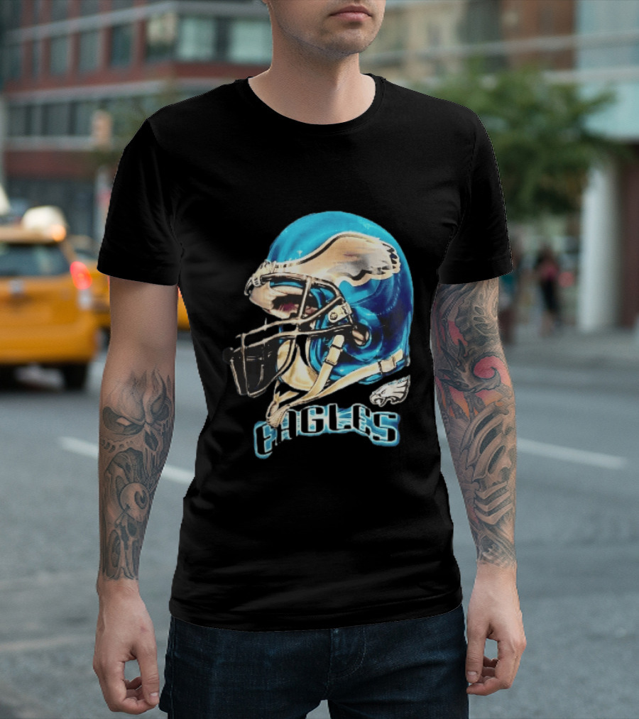 Philadelphia Eagles Blue Helmet Wing Decal EAGLES T-Shirt