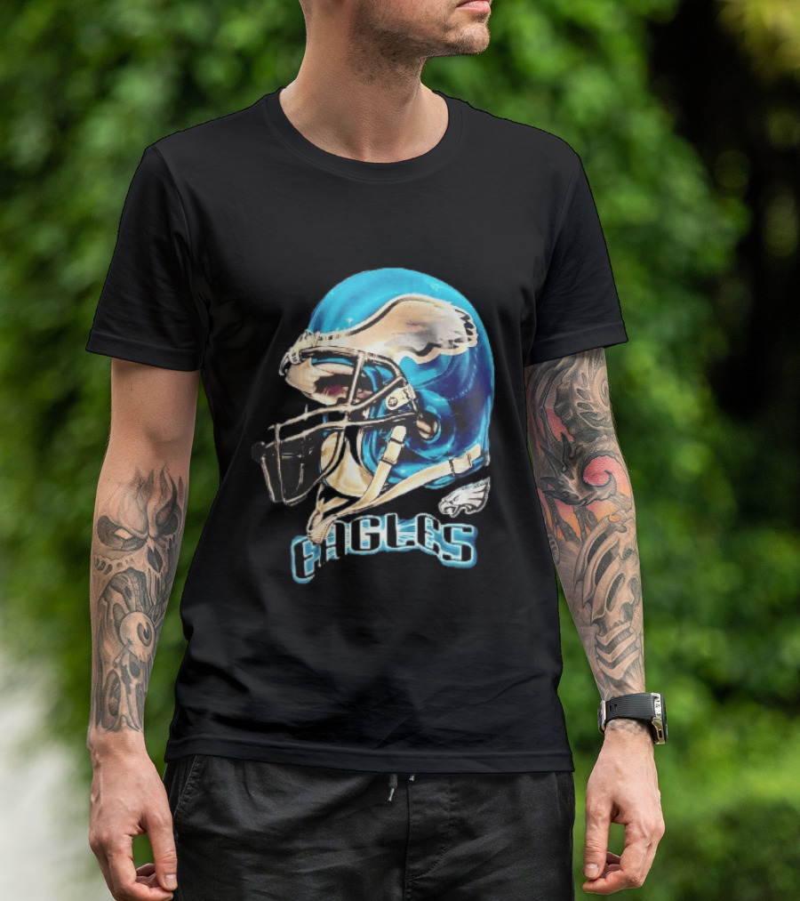 Philadelphia Eagles Blue Helmet Wing Decal EAGLES T-Shirt
