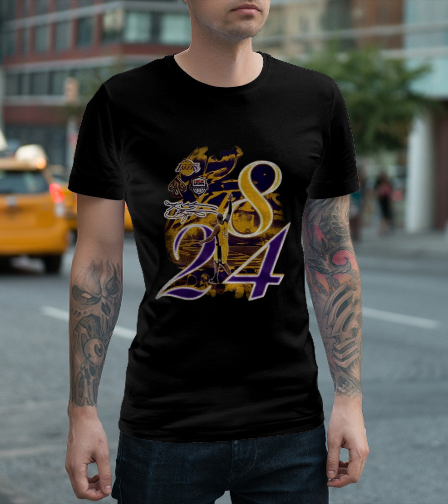 Kobe Bryant Los Angeles Lakers USA Basketball Signature 8 24 T-Shirt