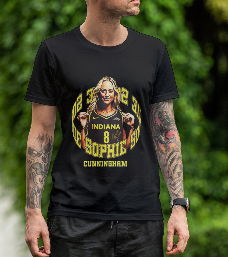 Sophie Cunningham Indiana 8 Basketball Player Signature T-Shirt