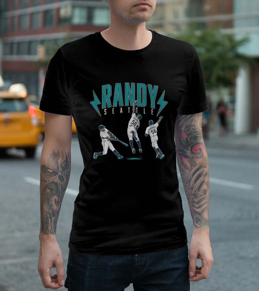 Randy Seattle Arozarena Baseball Player 56 Lightning Action T-Shirt