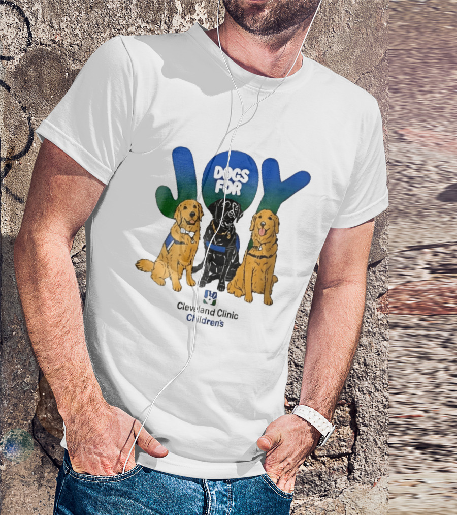 Cleveland Clinic Children's Dogs For Joy Golden Retrievers Black Lab Cartoon T-Shirt