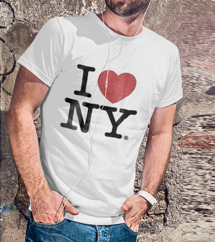 I Love NY Red Heart Black Font T-Shirt