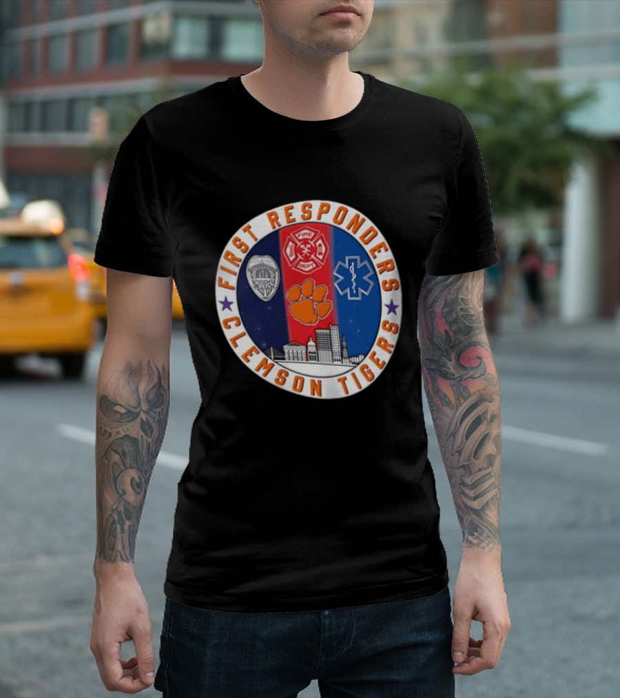 Clemson Tigers First Responders Fire EMS Police Never Forget 9.11 T-Shirt