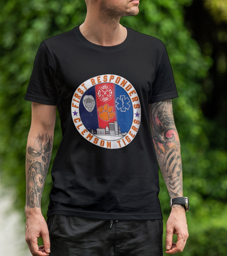 Clemson Tigers First Responders Fire EMS Police Never Forget 9.11 T-Shirt
