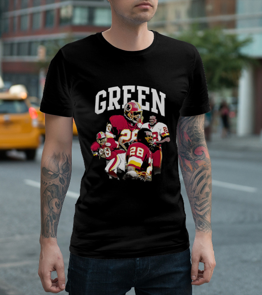 Darrell Green Washington Football Legends 28 Collage 2026 T-Shirt