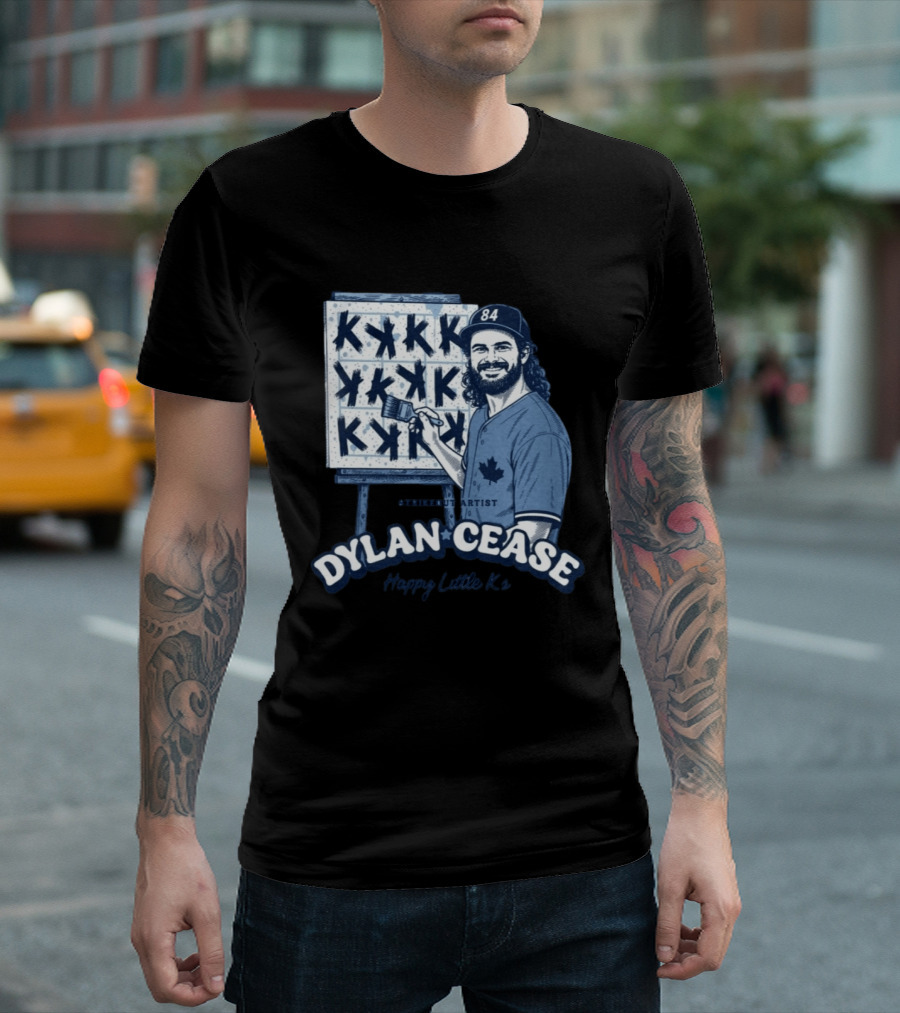 Dylan Cease Blue Jays Strikeout Artist Happy Little K's 84 Cap Maple Leaf T-Shirt