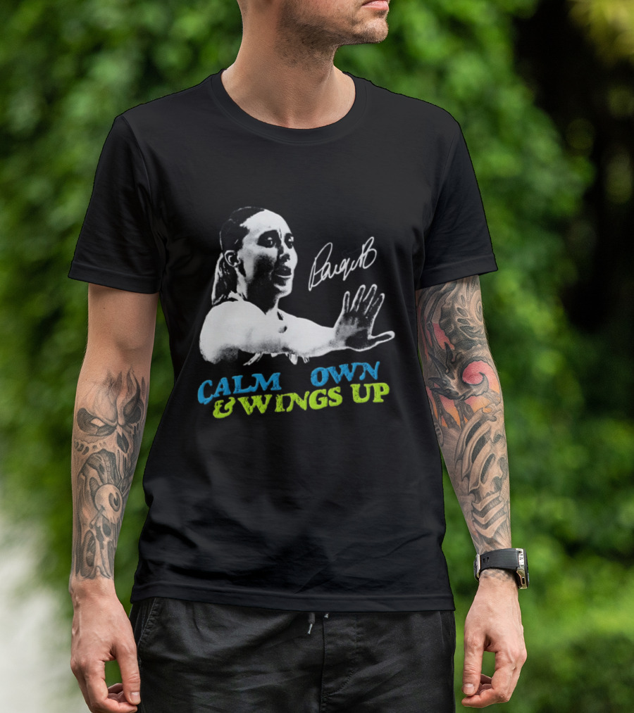 Paige Bueckers Calm Down And Wings Up Dallas Wings WNBA T-Shirt