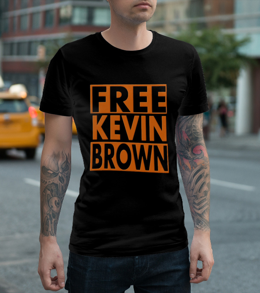 Free Kevin Brown Bold Orange T-Shirt