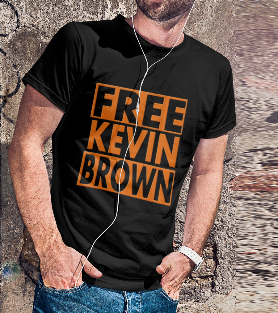 Free Kevin Brown Bold Orange T-Shirt