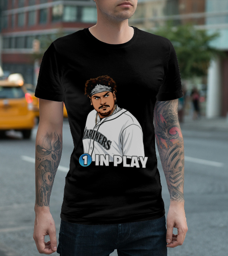 Josh Naylor Mariners 1 In Play Seattle MLB 2026 T-Shirt