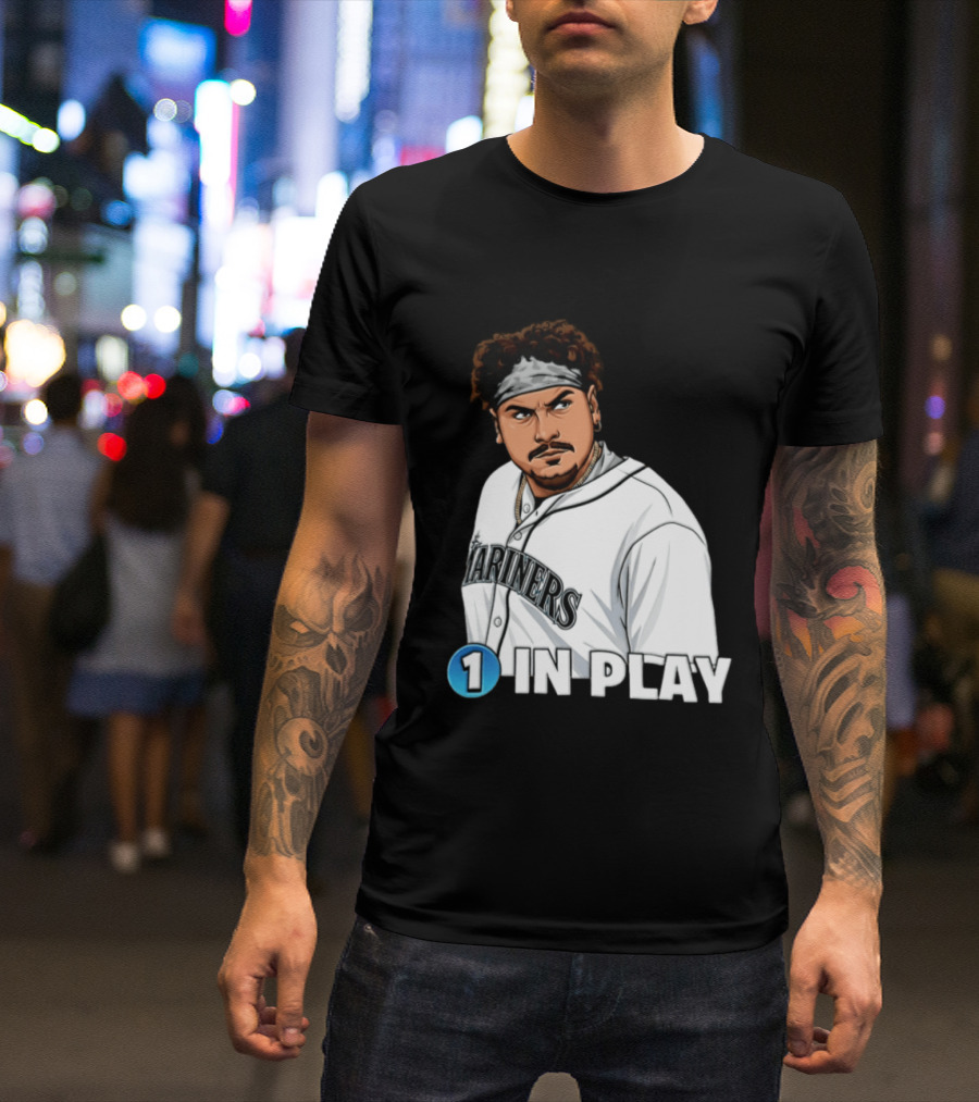 Josh Naylor Mariners 1 In Play Seattle MLB 2026 T-Shirt