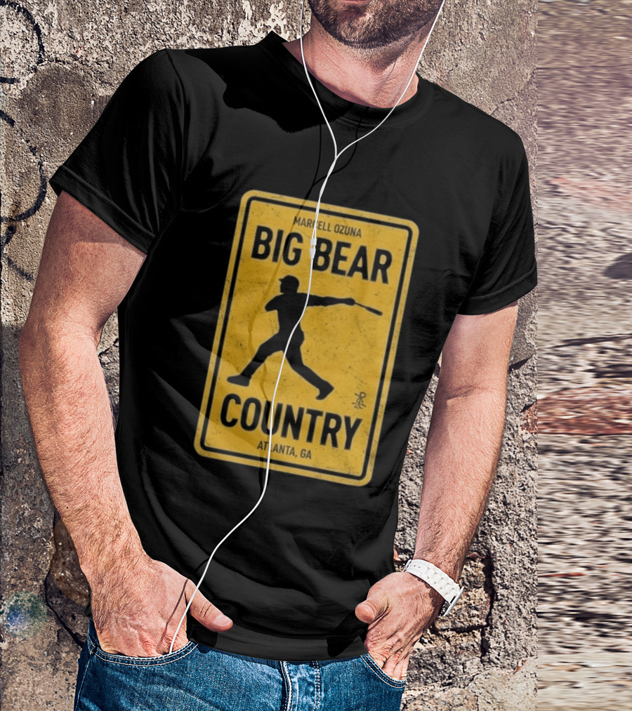 Marcell Ozuna Big Bear Country Atlanta GA Retro Baseball T-Shirt