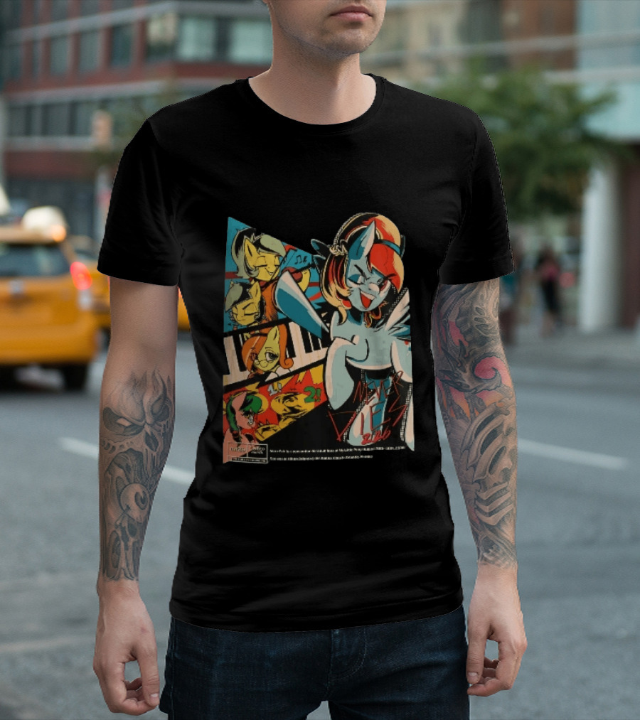 Mare Fair Never Dies 2026 Cartoon Ponies Music Band Comic Panels T-Shirt