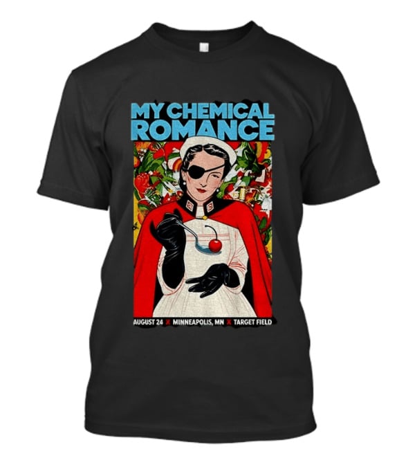 My Chemical Romance Nurse Eye Patch Cherry August 24 Minneapolis Target Field T-Shirt