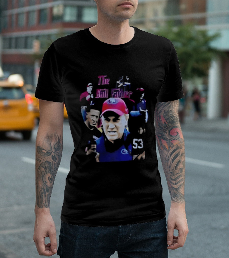 The Ball Father Head Coach Collage Bootleg 53 Cap Team T-Shirt