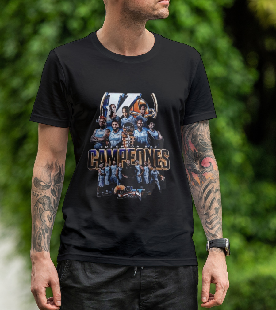 Vaqueros De Bayamon Temporada 2022 Campeones BSN Basketball Team Trophy Collage T-Shirt