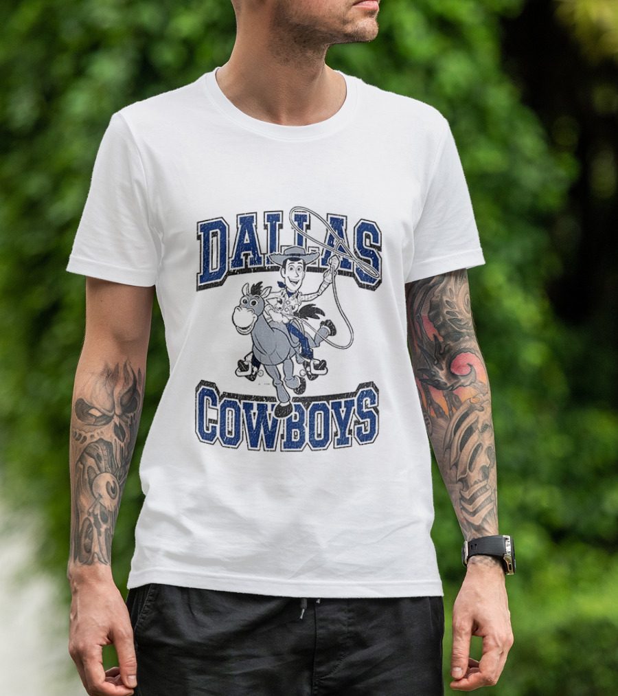 Dallas Cowboys Toy Story Woody Riding Cartoon T-Shirt