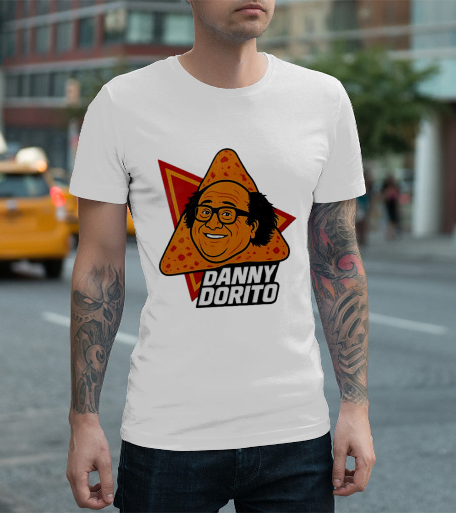 Danny Dorito Crunchy Snack Pun With Iconic Triangular Chip T-Shirt