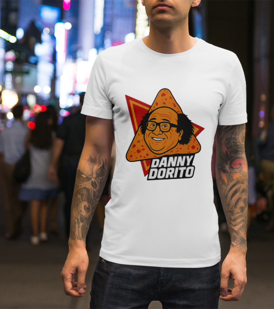 Danny Dorito Crunchy Snack Pun With Iconic Triangular Chip T-Shirt
