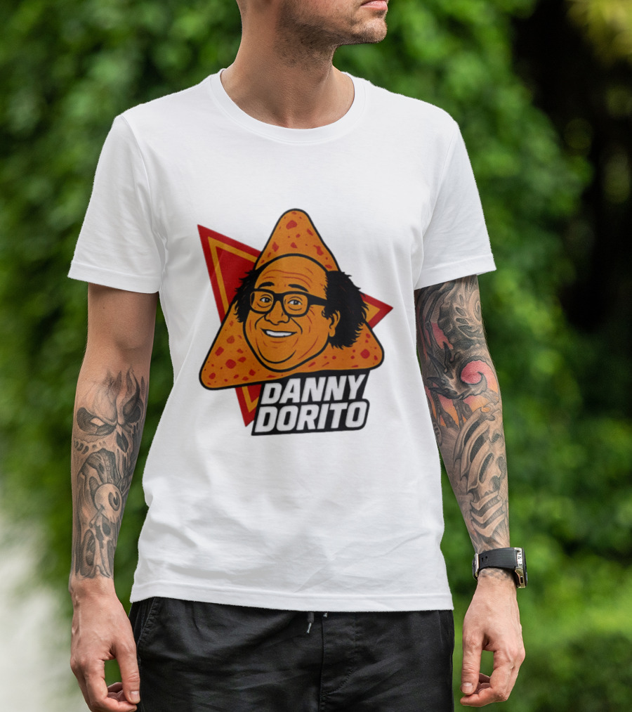 Danny Dorito Crunchy Snack Pun With Iconic Triangular Chip T-Shirt