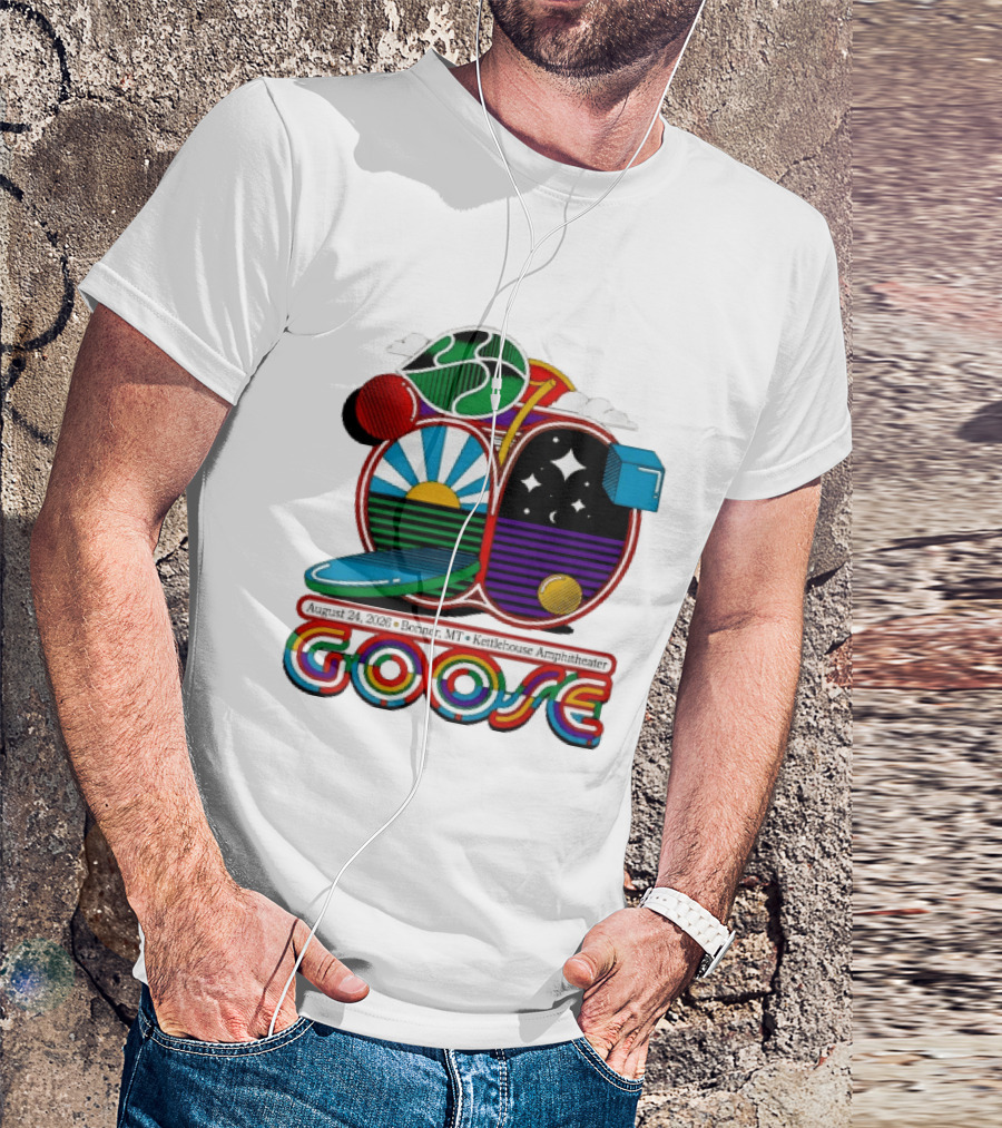 Goose Band Concert Kettlehouse Amphitheater Bonner MT August 24 2026 T-Shirt