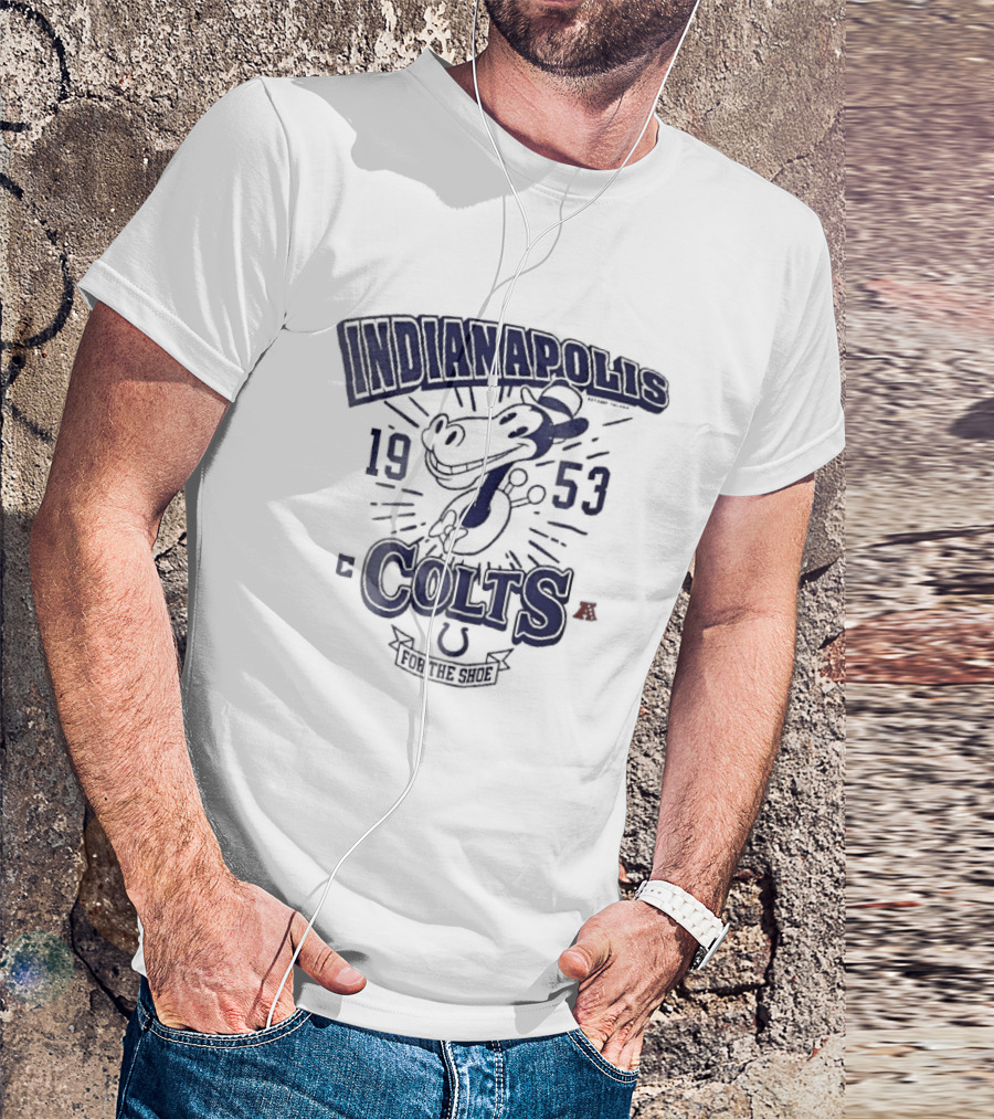 Indianapolis Colts 1953 Cartoon Horse For The Shoe T-Shirt