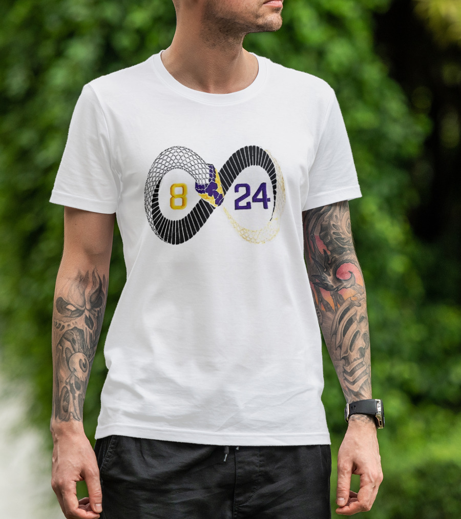 Mamba 8 24 Infinity Kobe Bryant Lakers Basketball Snake Net T-Shirt