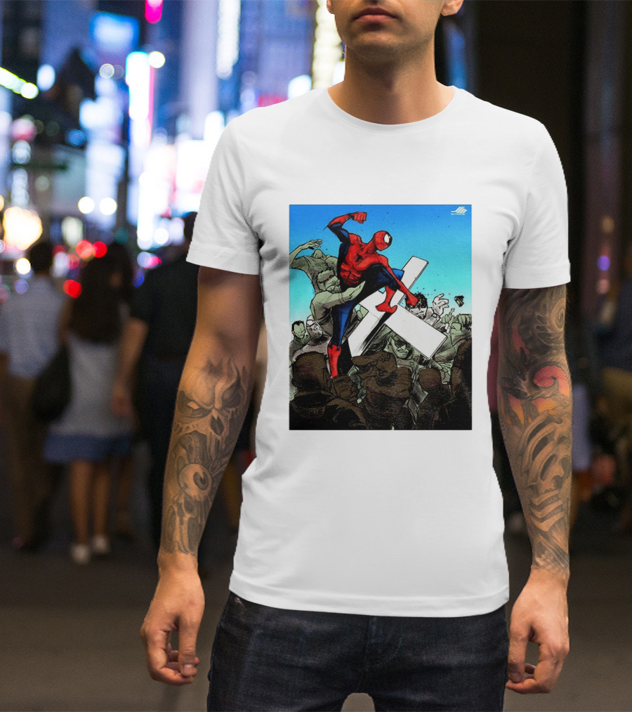 Never Give Up Spider Man Punch Nazis Minnesota Police T-Shirt