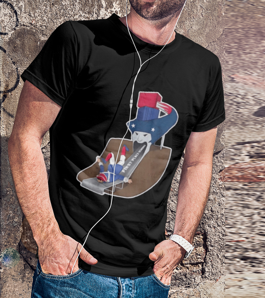 First Place Schedule Patriot Slide Humorous Football Fan Gear T-Shirt