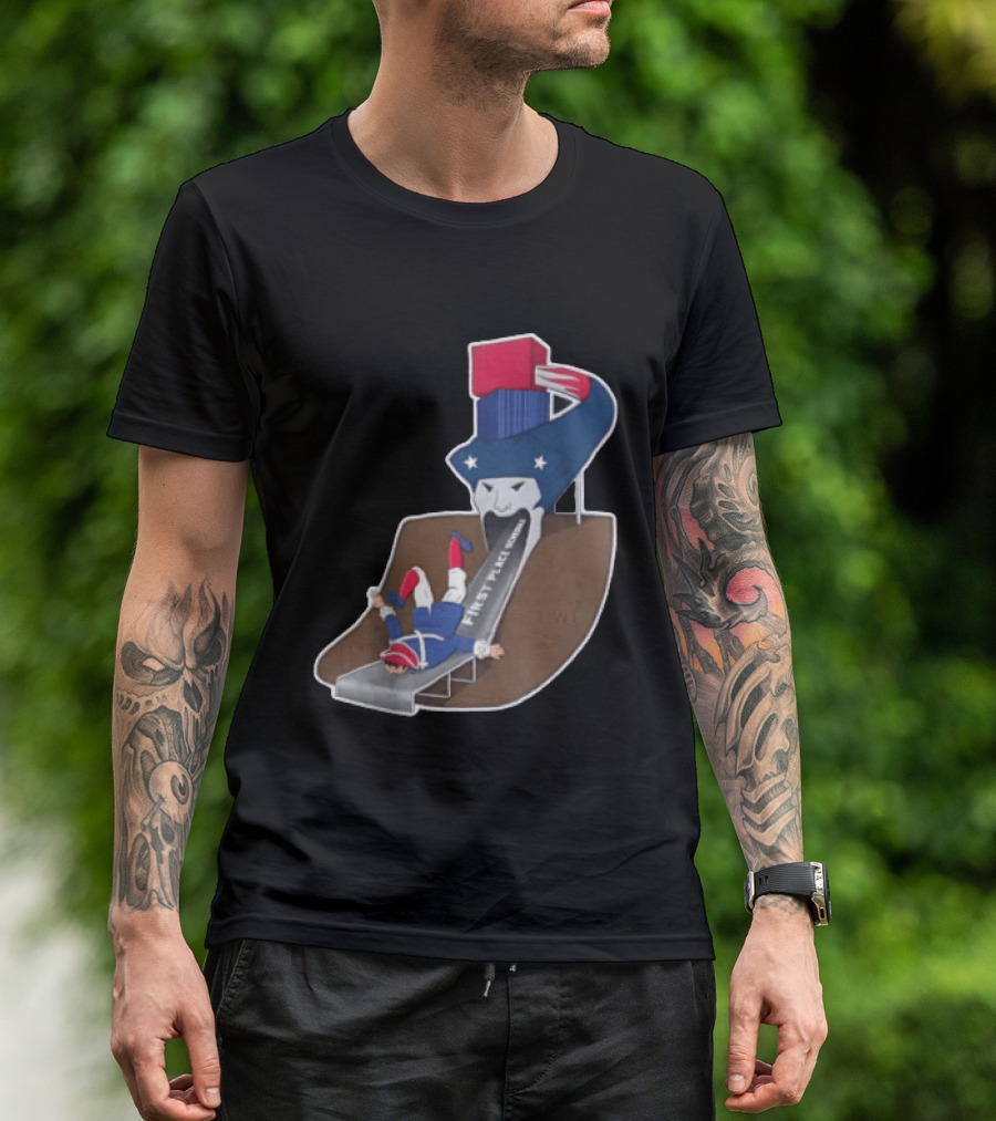 First Place Schedule Patriot Slide Humorous Football Fan Gear T-Shirt