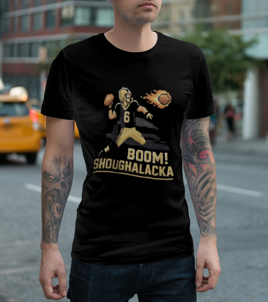 Boom Shoughalacka Football Player Action Burst T-Shirt