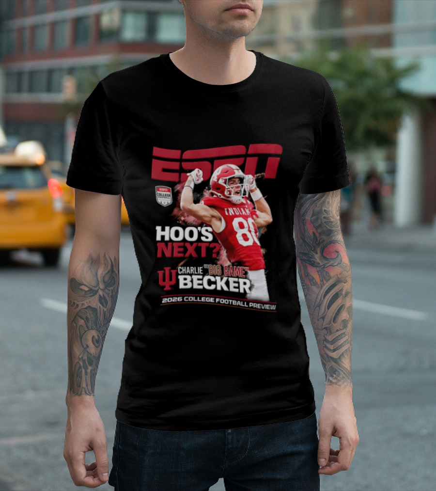 ESPN The Magazine Charlie Becker Indiana Hoosiers 2026 College Football Preview T-Shirt