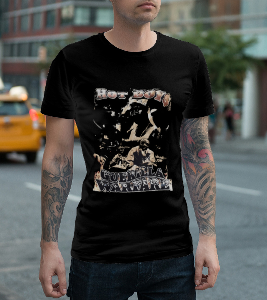 Hot Boys Guerilla Warfare Hip Hop Group Music Nostalgia 90s Album Cover T-Shirt