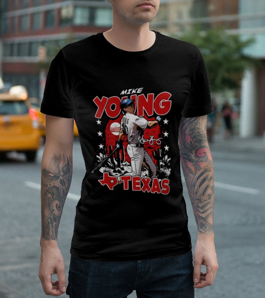 Mike Young Baseball Texas Red T-Shirt