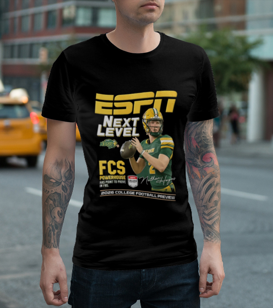ESPN Next Level Nathan Hayes FCS Powerhouse NDSU Football 2026 T-Shirt