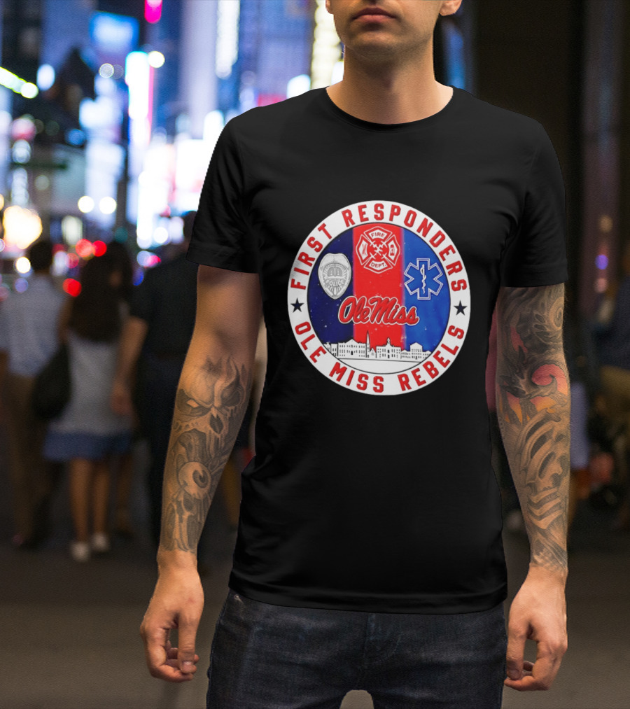 Ole Miss Rebels First Responders Police Fire Dept EMS 2026 T-Shirt